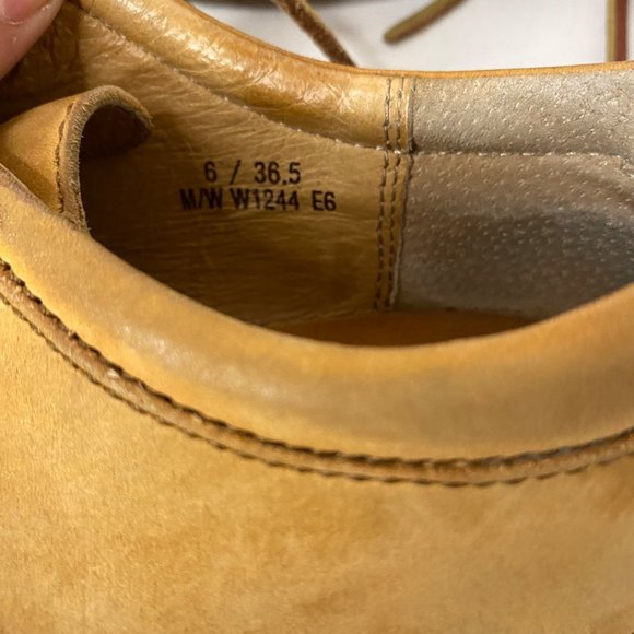 Born Sahara brown leather lace up driving shoes oxfords w1244 women size 6 - Picture 7 of 8